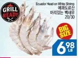 H-Mart Ecuador Head-on White Shrimp offer