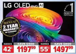 2001 Audio Video LG OLED evo Al offer