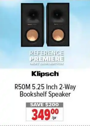 2001 Audio Video Klipsch R50M 5.25 Inch 2-Way Bookshelf Speaker offer