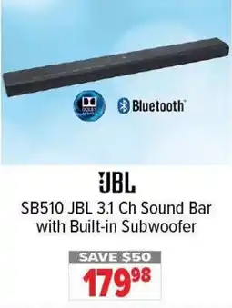 2001 Audio Video JBL 3.1 Ch Sound Bar with Built-in Subwoofer offer