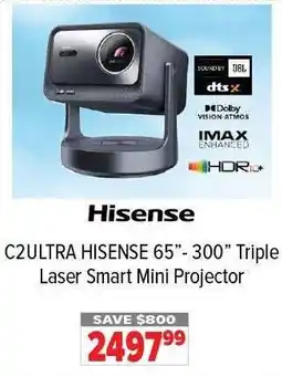 2001 Audio Video HISENSE 65"-300" Triple Laser Smart Mini Projector offer