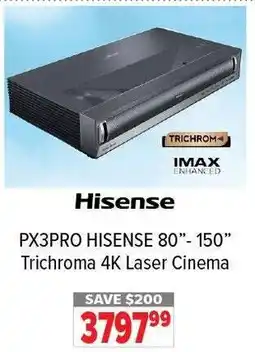 2001 Audio Video HISENSE 80"-150" Trichroma 4K Laser Cinema offer