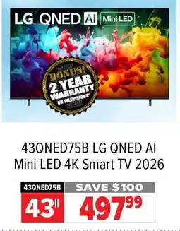 2001 Audio Video LG QNED AI Mini LED 4K Smart TV 2026 offer