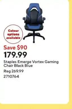 Staples Staples Emerge Vortex Gaming Chair Black Blue offer