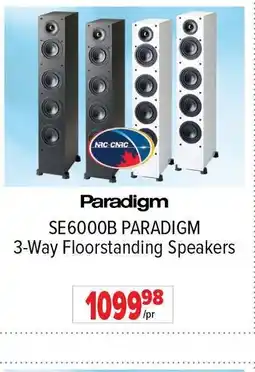 2001 Audio Video PARADIGM SE6000B 3-Way Floorstanding Speakers offer