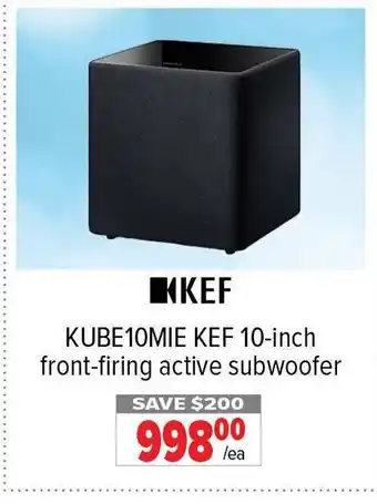 2001 Audio Video KEF KUBE 10MIE 10-inch front-firing active subwoofer offer