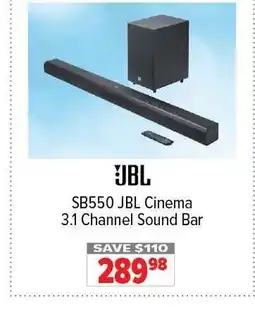 2001 Audio Video JBL SB550 Cinema 3.1 Channel Sound Bar offer