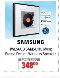 2001 Audio Video SAMSUNG HWLS60D Music Frame Design Wireless Speaker offer