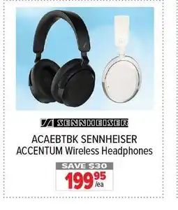 2001 Audio Video ACAEBTBK SENNHEISER ACCENTUM Wireless Headphones offer