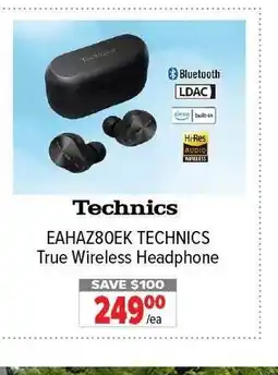 2001 Audio Video TECHNICS EAHAZ8OEK True Wireless Headphone offer