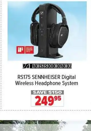 2001 Audio Video RS175 SENNHEISER Digital Wireless Headphone System offer