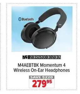2001 Audio Video VA SENNHEISER M4AEBTBK Momentum 4 Wireless On-Ear Headphones offer