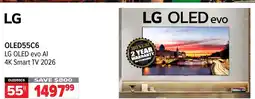 2001 Audio Video LG OLED55C6 4K Smart TV 2026 offer