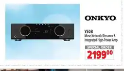 2001 Audio Video ONKYO Y50B Muse Network Streamer & Integrated High-Power Amp offer