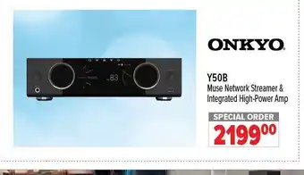 2001 Audio Video ONKYO Y50B Muse Network Streamer & Integrated High-Power Amp offer