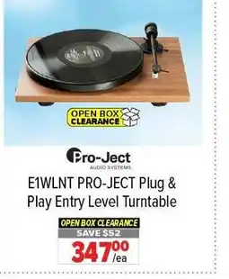 2001 Audio Video E1WLNT PRO-JECT Plug & Play Entry Level Turntable offer