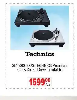 2001 Audio Video TECHNICS SL1500CSK/S Premium Class Direct Drive Turntable offer