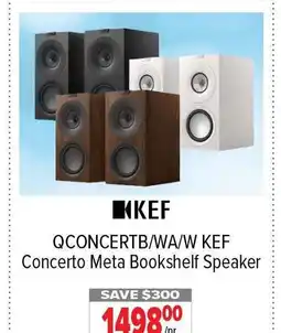 2001 Audio Video KEF QCONCERTB/WA/W Concerto Meta Bookshelf Speaker offer