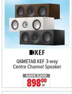 2001 Audio Video KEF Q6METAB 3-way Centre Channel Speaker offer