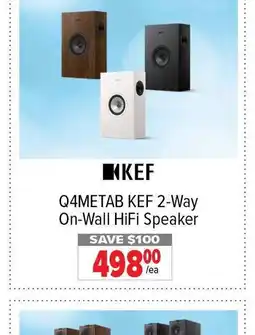 2001 Audio Video KEF Q4METAB 2-Way On-Wall HiFi Speaker offer
