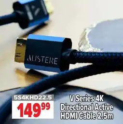 2001 Audio Video V Series 4K 14999 Directional Active HDMI Cable 2.5m offer