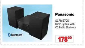 2001 Audio Video PANASONIc SCPM270K Micro System with CD Radio Bluetooth offer