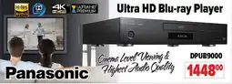 2001 Audio Video PANASONIC Ultra HD Blu-ray Player offer