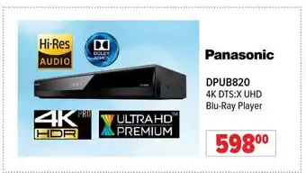 2001 Audio Video PANASONIC DPUB820 4K DTS:X UHD Blu-Ray Player offer