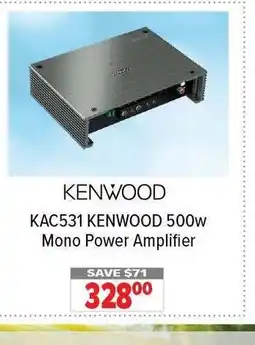 2001 Audio Video KENWOOD KAC531 500W Mono Power Amplifier offer
