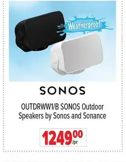 2001 Audio Video SONOS OUTDRWW1/B Outdoor Speakers by Sonos and Sonance offer