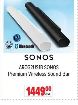 2001 Audio Video SONOS ARCG2US1B Premium Wireless Sound Bar offer