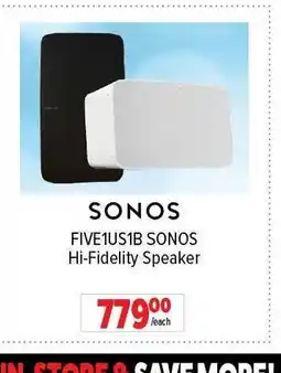 2001 Audio Video SONOS FIVE1US1B Hi-Fidelity Speaker offer