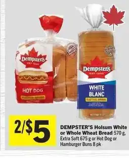 Co-op DEMPSTER'S Holsum White or Whole Wheat Bread offer