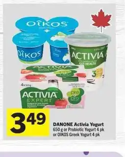 Co-op DANONE Activia Yogurt offer