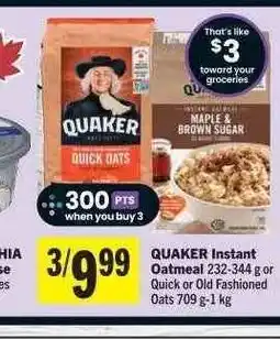 Co-op QUAKER Instant Oatmeal offer