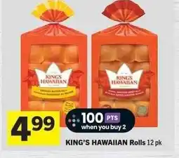 Co-op KING'S HAWAIIAN Rolls 12 pk offer