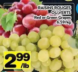 Supermarché PA Red or Green Grapes offer