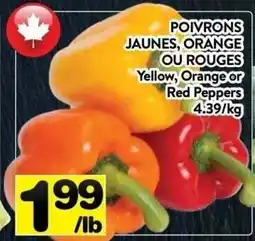 Supermarché PA Yellow, Orange or Red Peppers offer