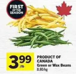 Co-op PRODUCT OF CANADA Green or Wax Beans offer