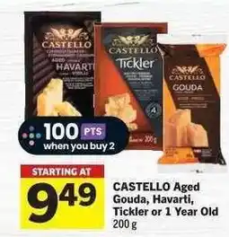 Co-op CASTELLO Aged Gouda, Havarti, Tickler or 1 Year Old offer