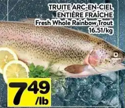 Supermarché PA Fresh Whole Rainbow Trout offer
