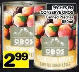 Supermarché PA Oros Canned Peaches offer