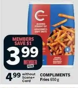 Co-op COMPLIMENTS Fries offer
