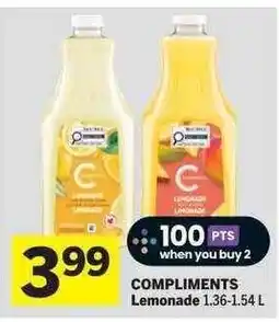 Co-op COMPLIMENTS Lemonade offer