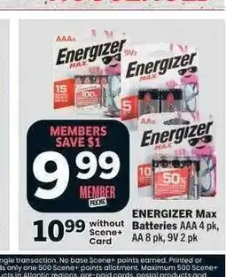 Co-op ENERGIZER Max without Batteries AAA offer