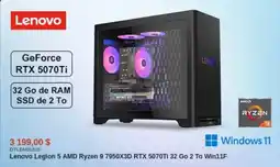 Canada Computers Lenovo Legion 5 AMD Ryzen 9 7950X3D RTX 5070Ti 32 Go 2 To Win11F offer