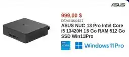 Canada Computers ASUS NUC 13 Pro Intel Core i5 13420H 16 Go RAM 512 Go SSD Win11Pro offer