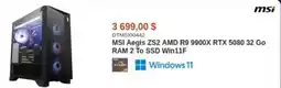 Canada Computers MSI Aegis ZS2 AMD R9 9900X RTX 5080.32 Go RAM 2 To SSD Win11F offer