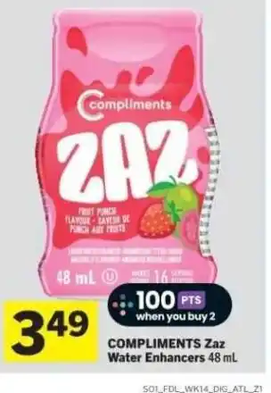 Co-op COMPLIMENTS Zaz Water Enhancers offer