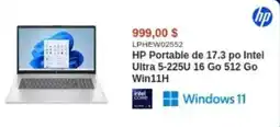 Canada Computers HP Portable de 17.3 po Win11H Intel Ultra 5-225U 16 Go 512 Go offer